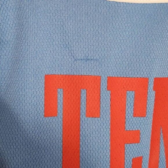Rare vintage Tennessee Oilers jersey ten 60 blue red NFL Houston size medium - Picture 5 of 6